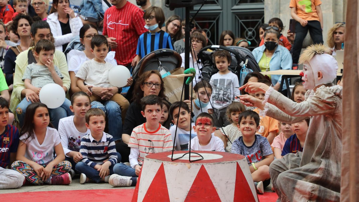 Un espectacle en una edició anterior de la Fira de Titelles de Lleida.