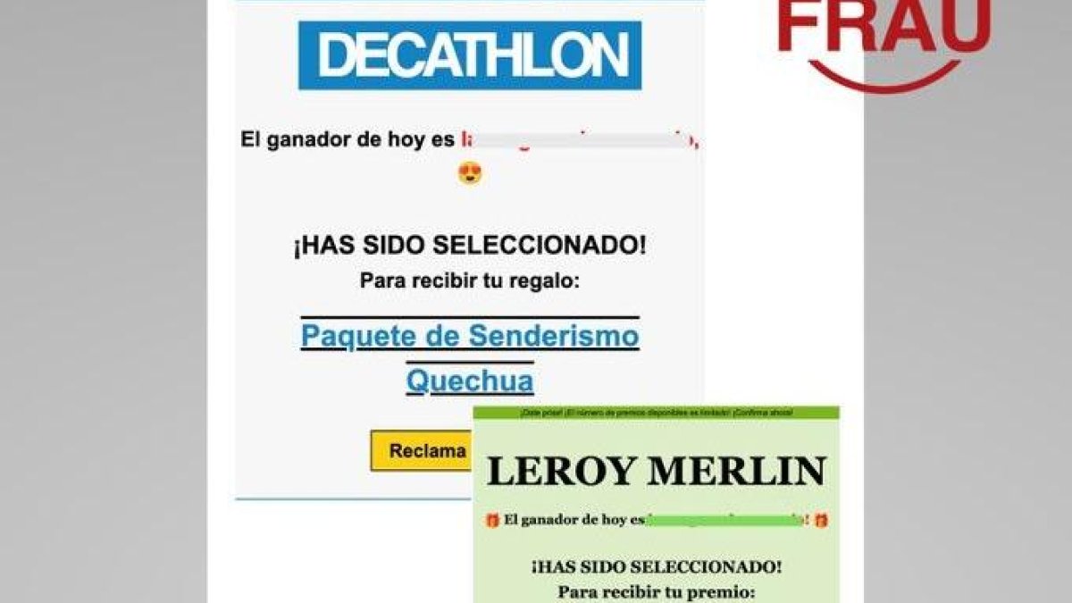 Uno de los mensajes fraudulentos.