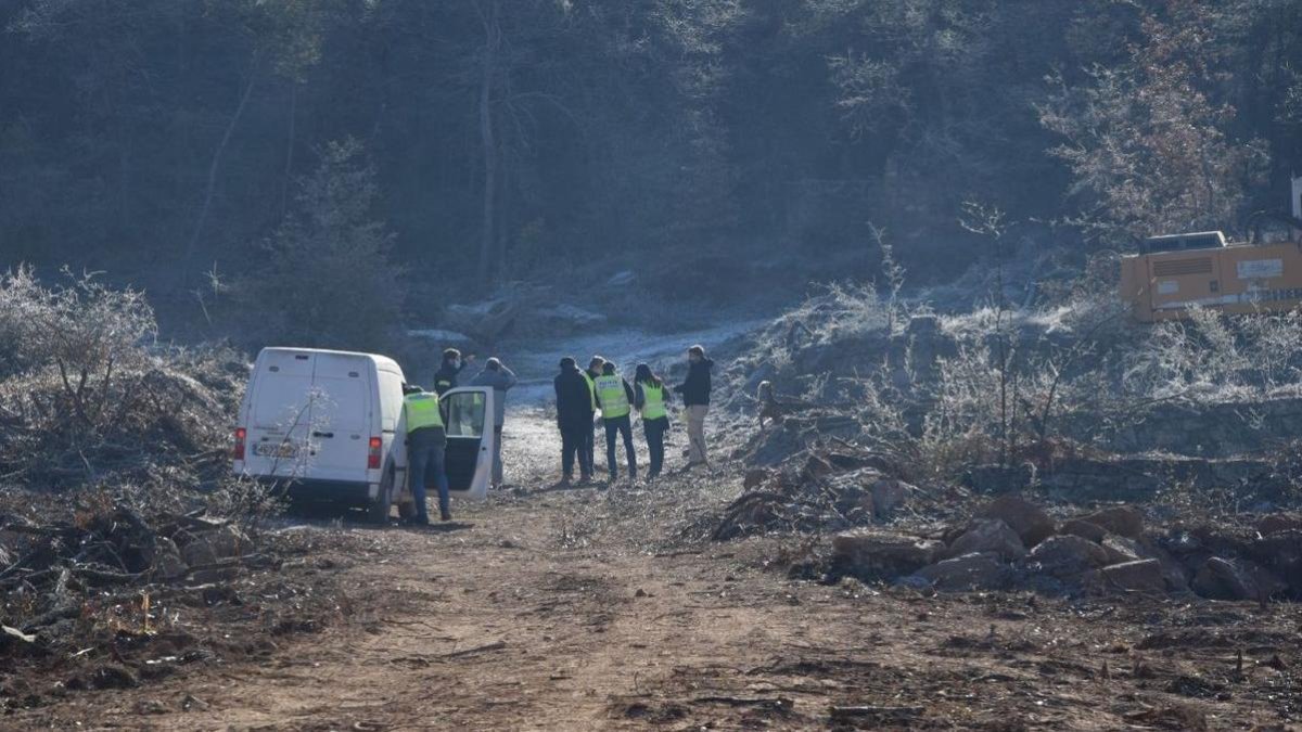 Agents dels Mossos d’Esquadra al lloc del crim el 25 de gener del 2022.