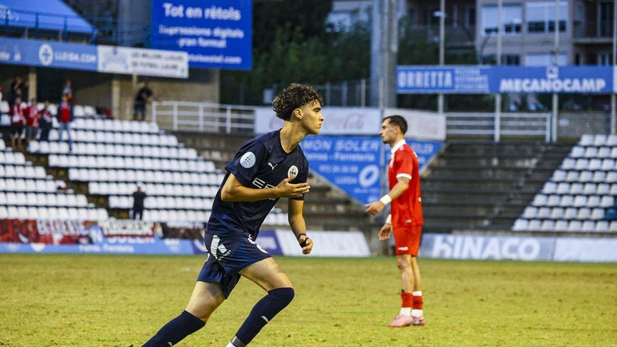 La celebración de Bilal tras marcar el 2-2 en el minuto 90. - INGRID SEGURA