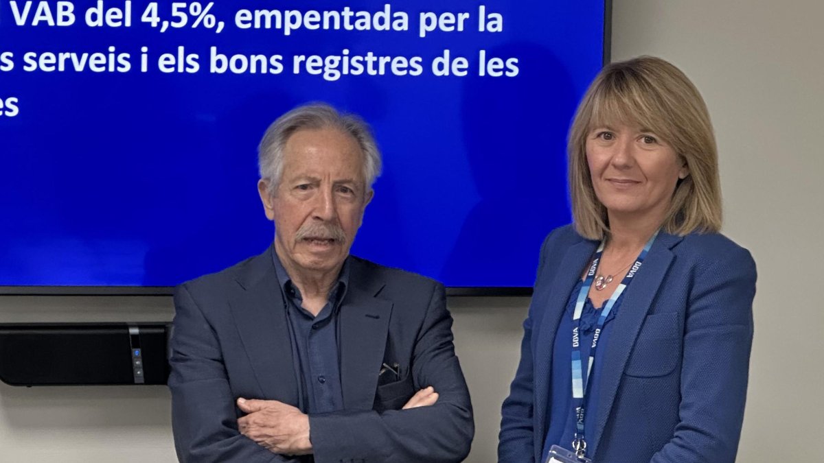La presentació a Lleida de l'Anuari Econòmic del BBVA.
