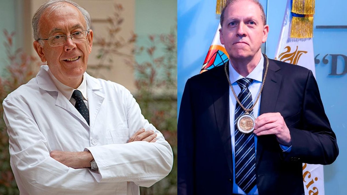 Ximo Company, a l'esquerra, i José Manuel Porcel a la dreta, amb la seua medalla d'or.