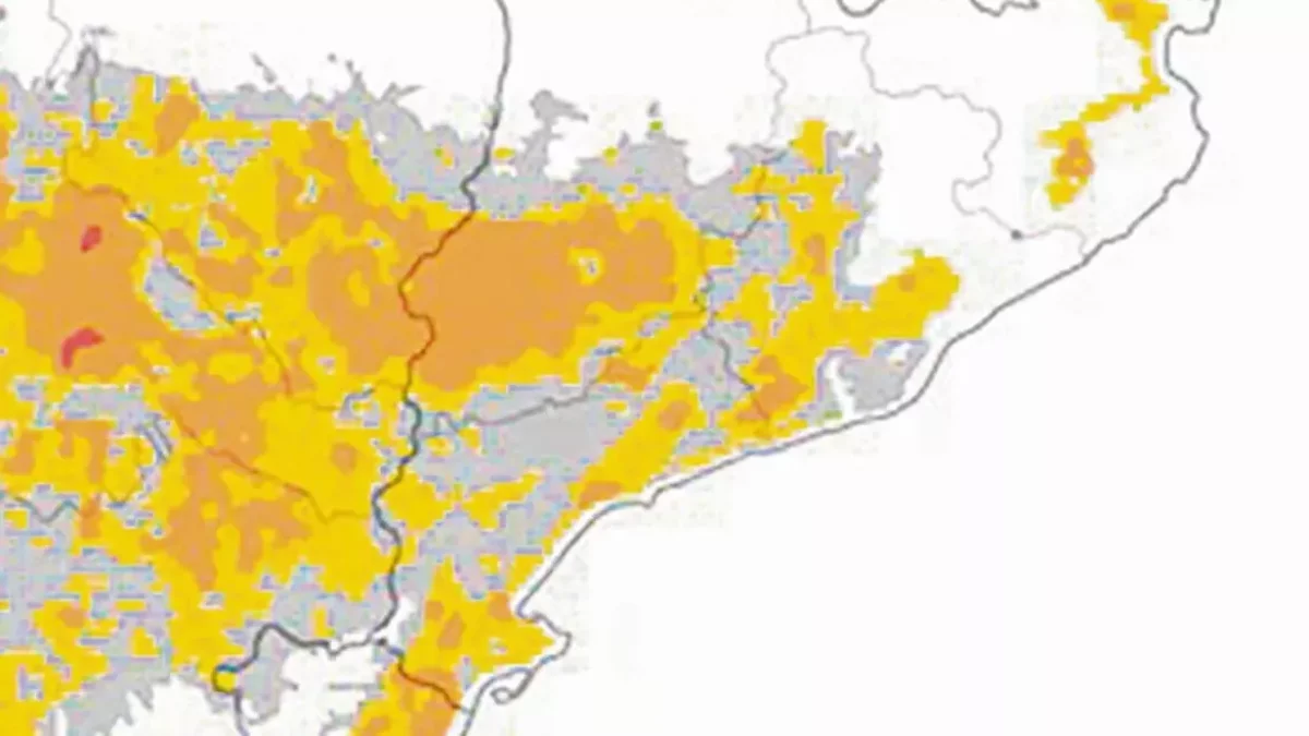 El mapa de l’Atles mostra que les comarques del pla, del Segrià a la Segarra, copen el risc o la mateixa desertificació.