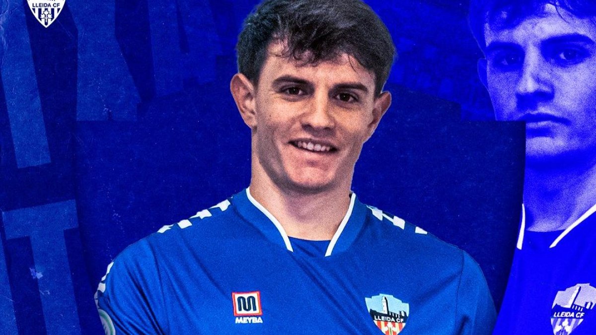 La imatge amb la que el Lleida CF ha anunciat la tornada de Toni Vicente.