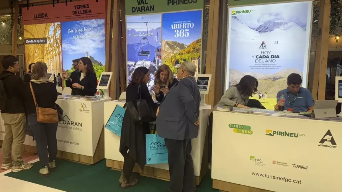 Uno de los estands de Fitur donde se promocionan los productos turísticos de Lleida. - LLEIDA TV