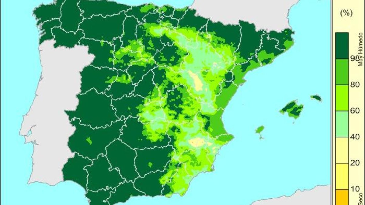 España, con el 95,7% del suelo saturado: no cabe más agua