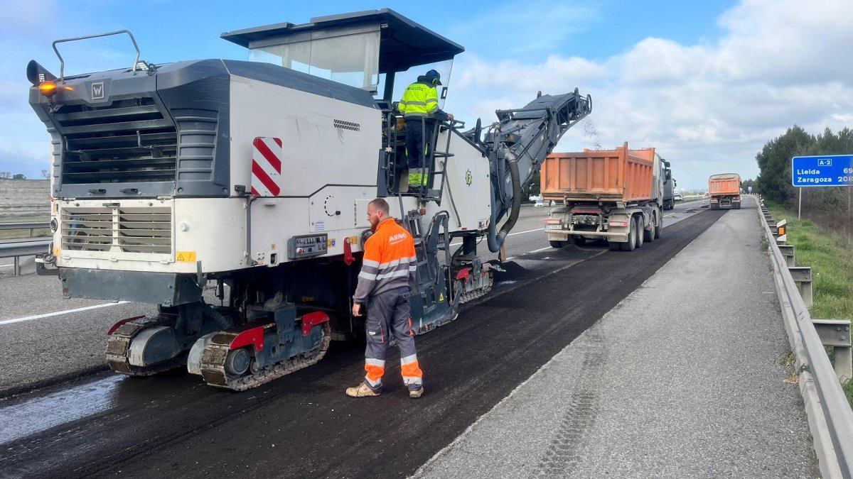 Comencen les obres urgents de reparació de l'autovia A-2 a la Segarra