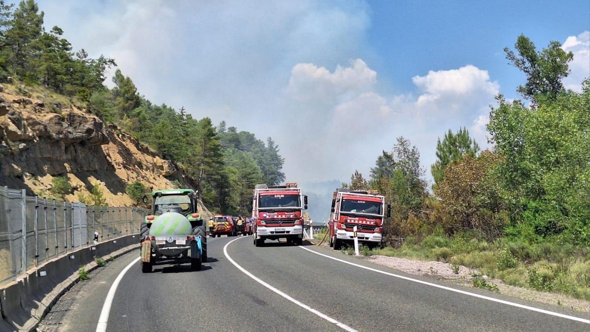 La carretera está cortada en los términos municipales de Arén y Puente de Montañana.
