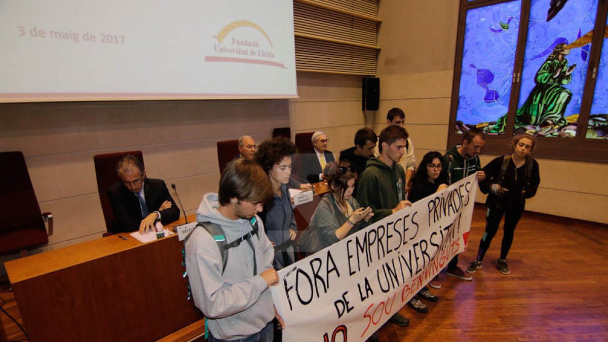 Boicot d'estudiants a un acte de la UdL