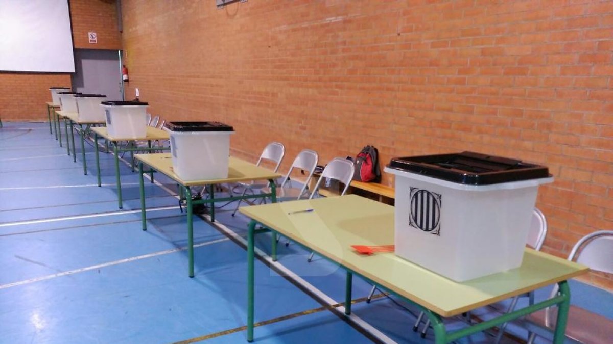 Urnes als col·legis electorals de Lleida