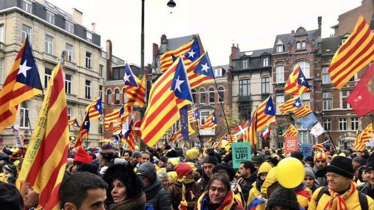 Imágenes de la manifestación en Bruselas