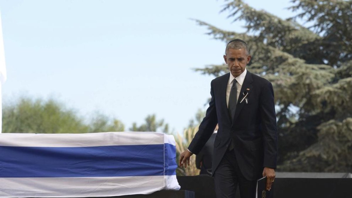 Obama exhorta a reprendre el camí de la pau en el funeral de Peres