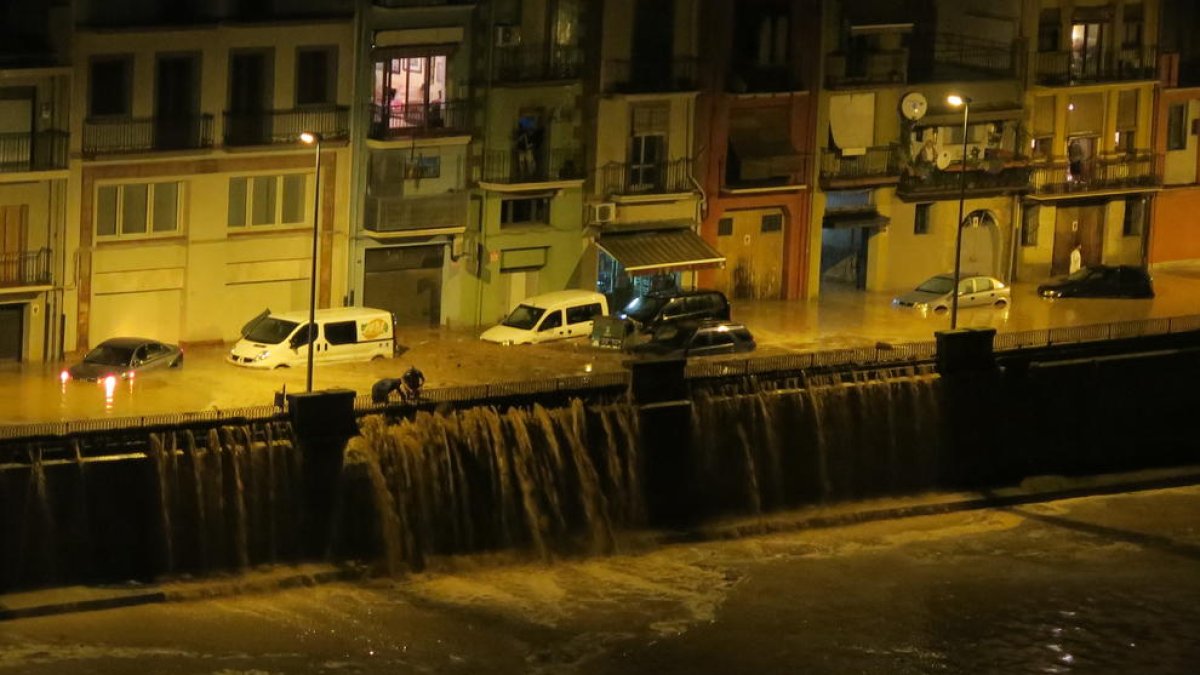 La zona de la Banqueta on es va acumular l’aigua de la zona alta.