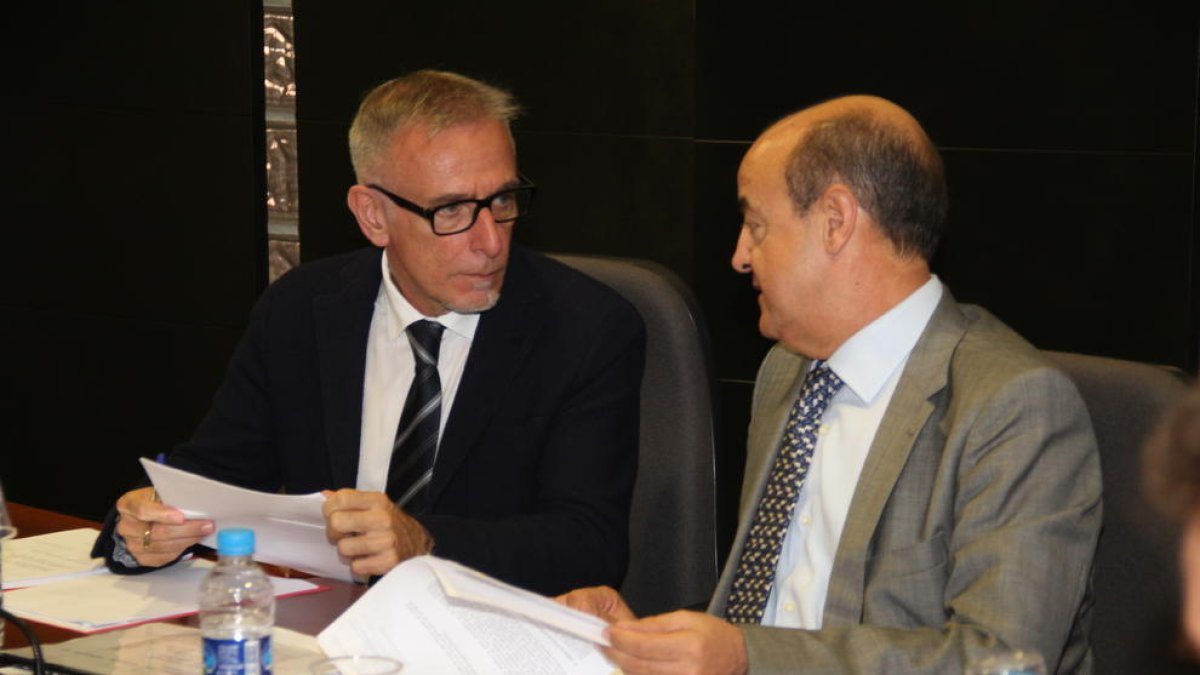 Segura i el president del TSJC, dimarts passat a Lleida.