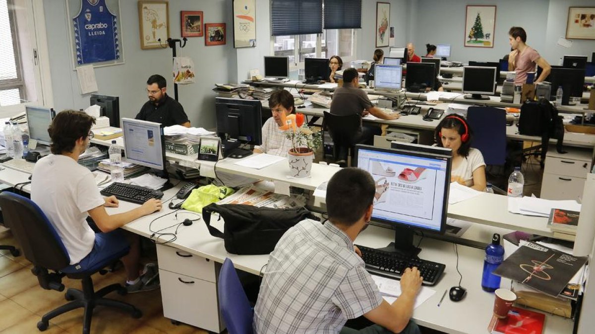 La redacció del diari SEGRE.