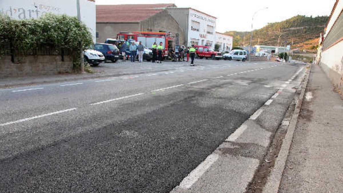 L’accident va tenir lloc en aquest tram de la travessia de la carretera de Calaf.
