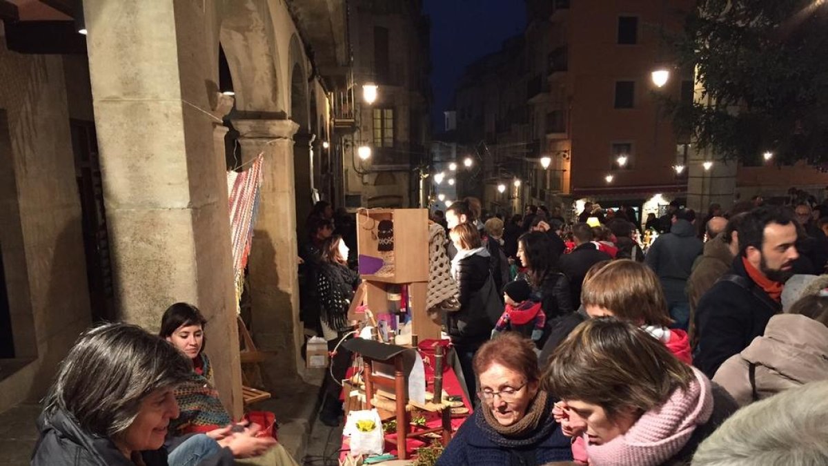 El Mercat de Nadal de Solsona, en l’edició de l’any passat.