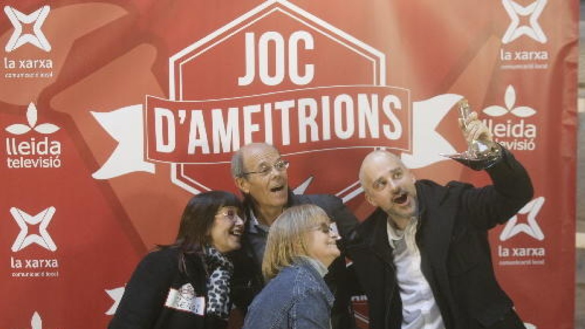 Els quatre lleidatans, en un moment del càsting que es va realitzar a l’IEI de Lleida el febrer passat.