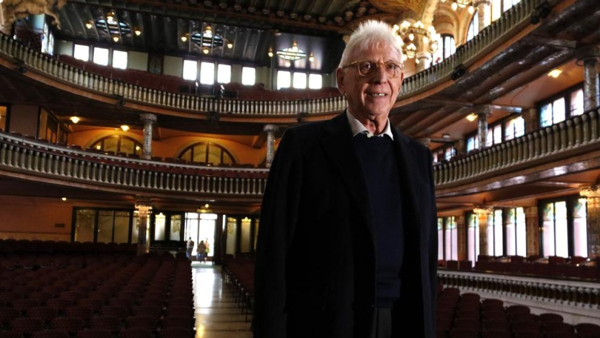 Raimon, ahir al Palau de la Música Catalana, on es retirarà.