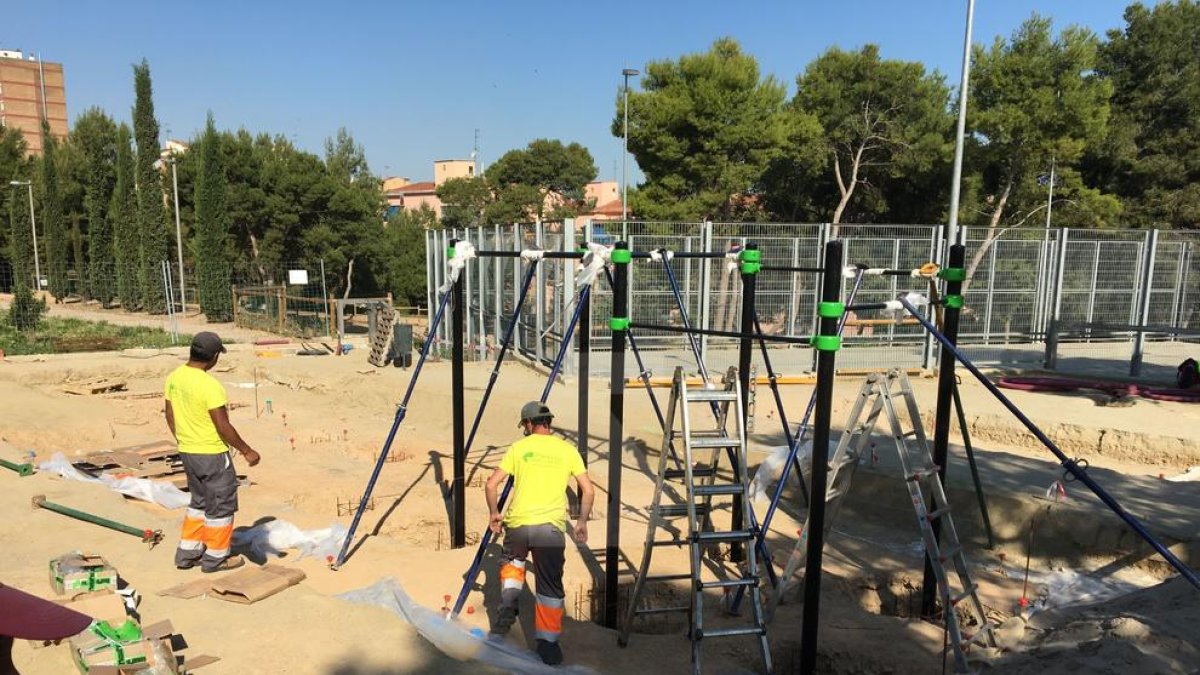Aparells gimnàstics a Santa Cecília