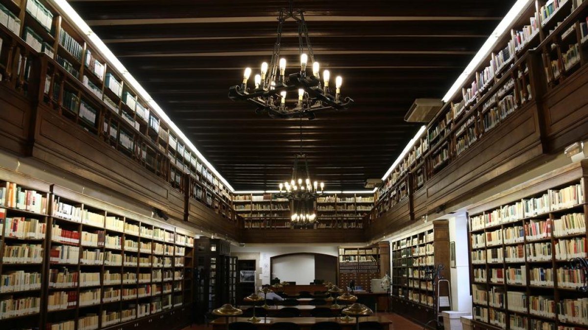 L’emblemàtica biblioteca de l’Institut d’Estudis Ilerdencs, en una imatge de l’abril de l’any passat.