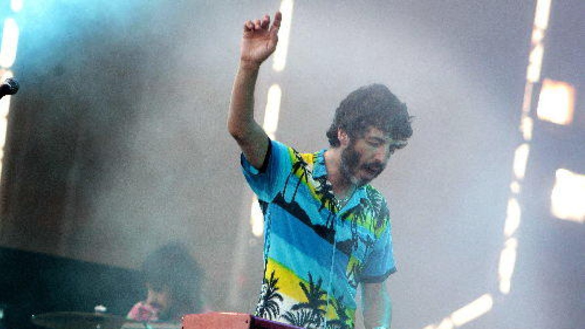 Un moment del concert de la banda de rock Sidonie.