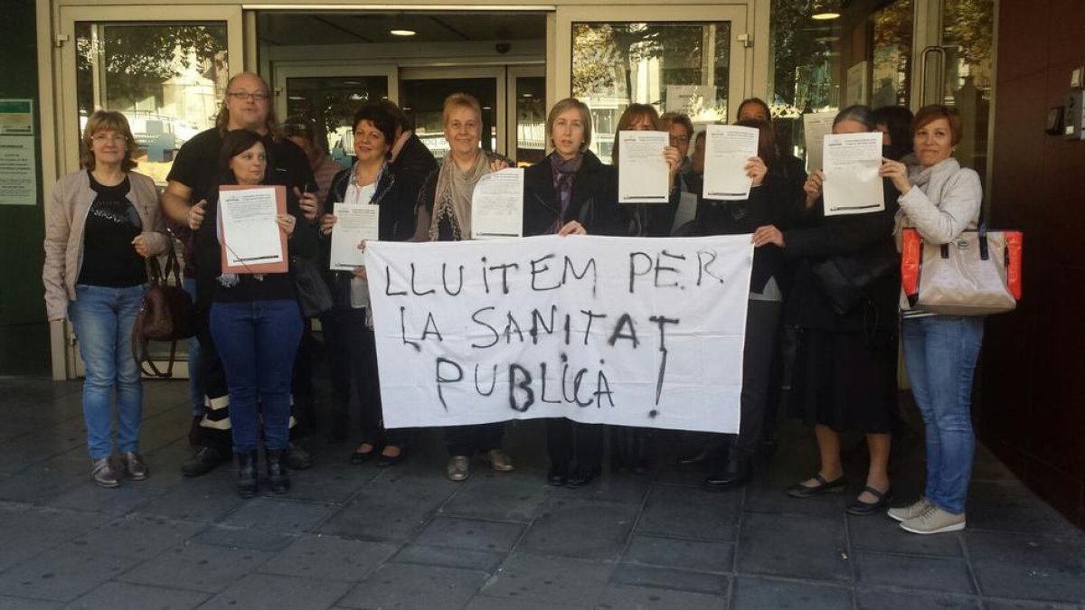 Imatge d’arxiu d’una protesta contra les retallades sanitàries a Lleida.