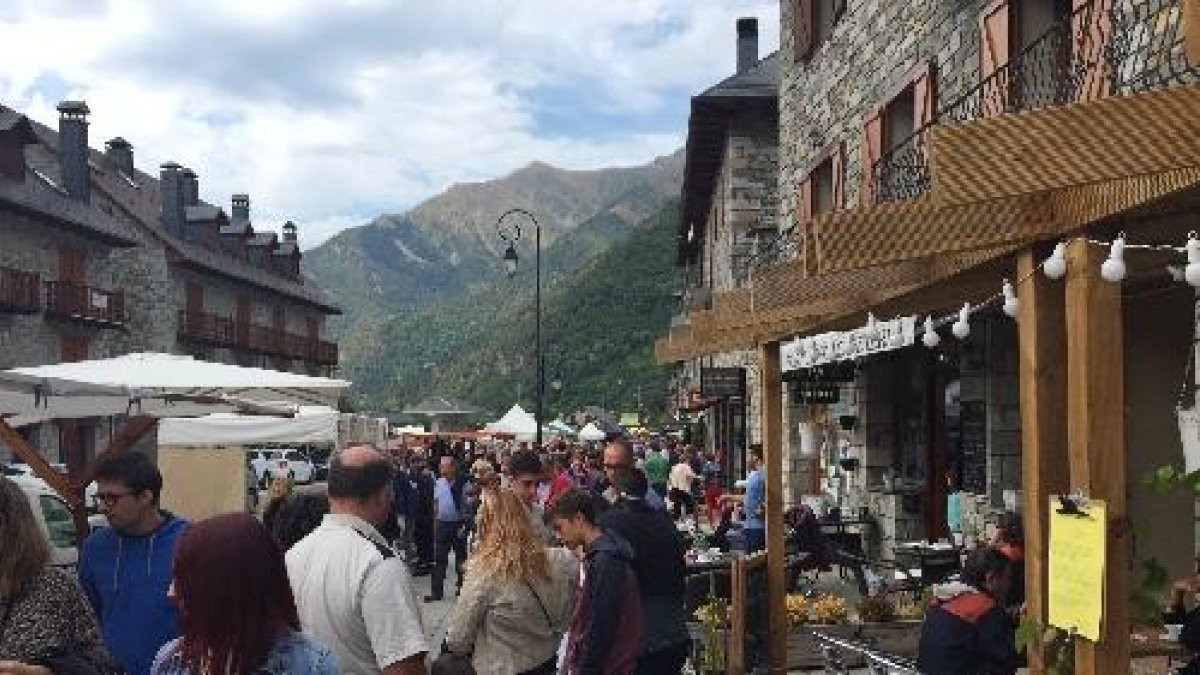 Vista general de la Fira Ramadera d’ahir a Barruera.