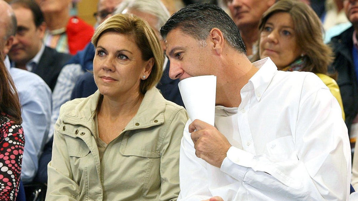 Cospedal, amb el líder PP català, Xavier García Albiol.