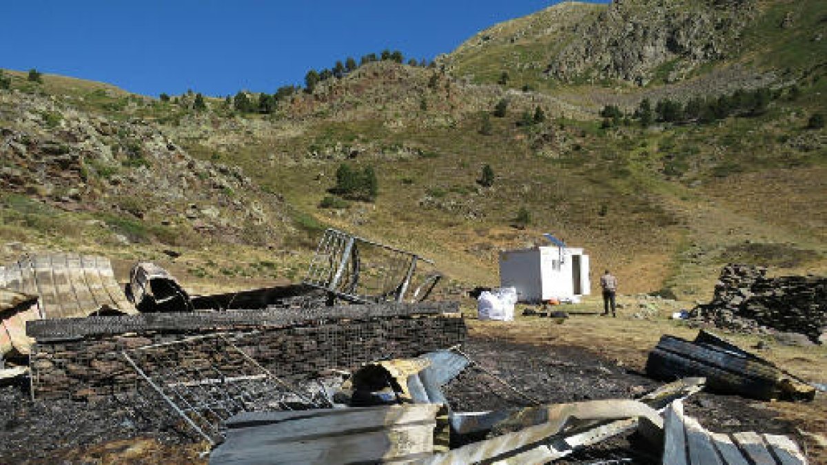 La caseta es va calcinar del tot dissabte.