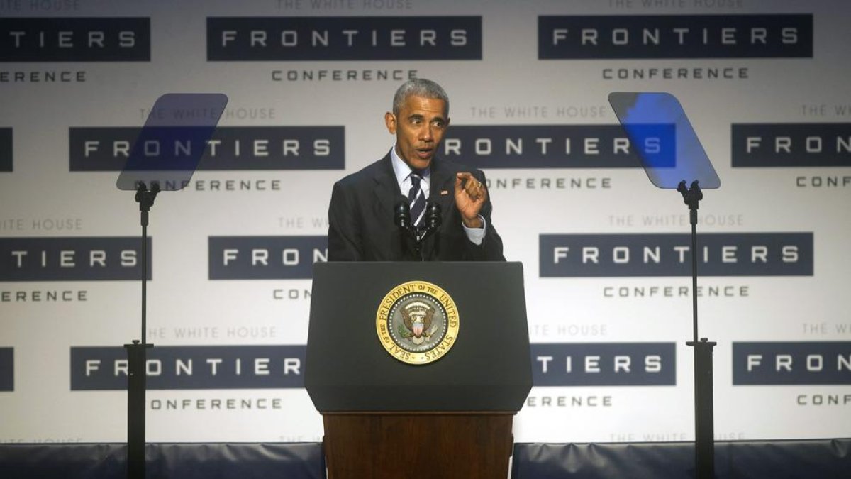 El president dels EUA, Barack Obama, aquest dijous a Pittsburgh.