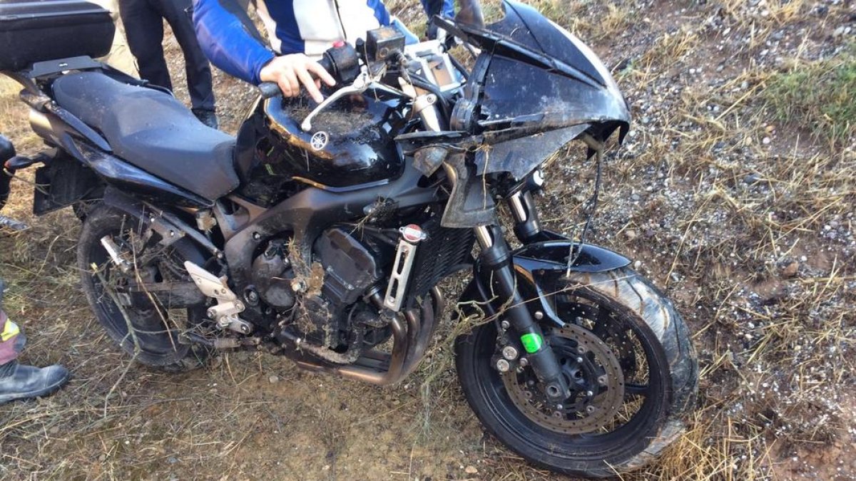 Foto de la moto sinistrada.