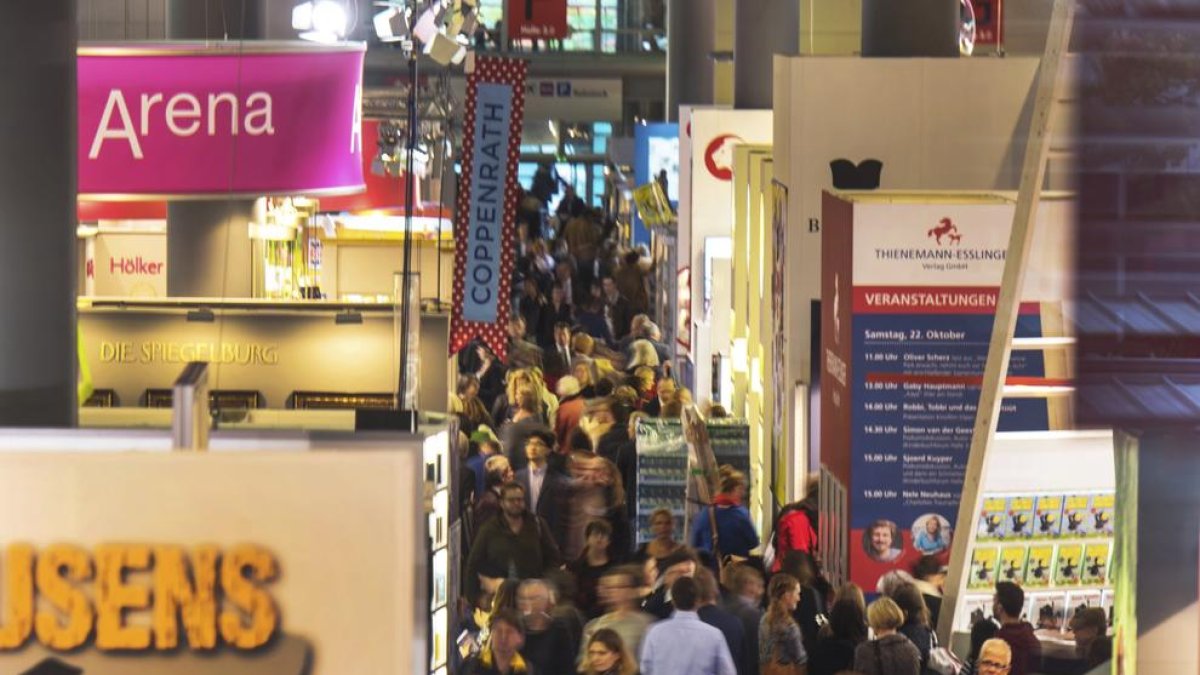 Imatge dels estands de la Fira del Llibre de Frankfurt.