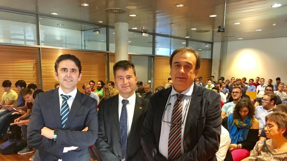 José Antonio Galdón (esquerra), amb Francesc Giné i Ramon Grau.