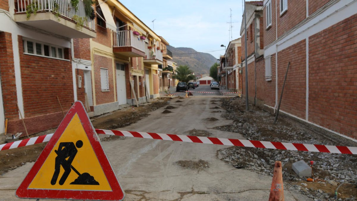 El tram de la via on es porten a terme les obres.