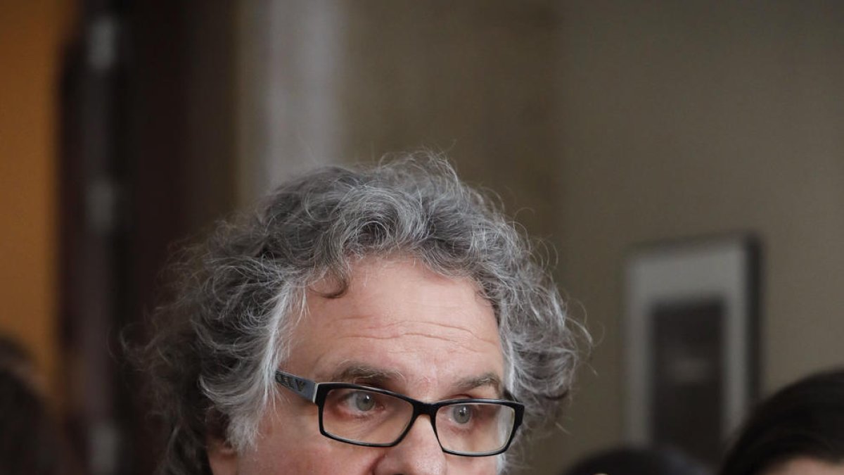 Joan Tardà, ahir a la sortida del debat al Congrés.