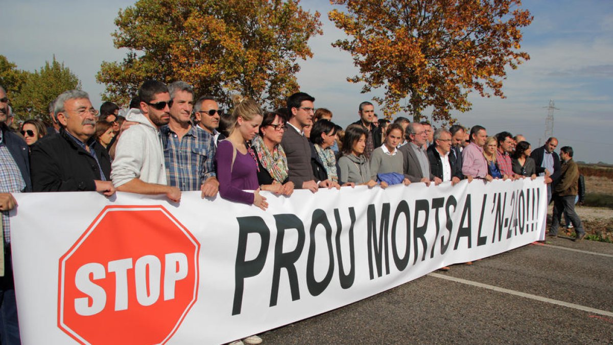 Manifestació diumenge per exigir seguretat a l’N-240.