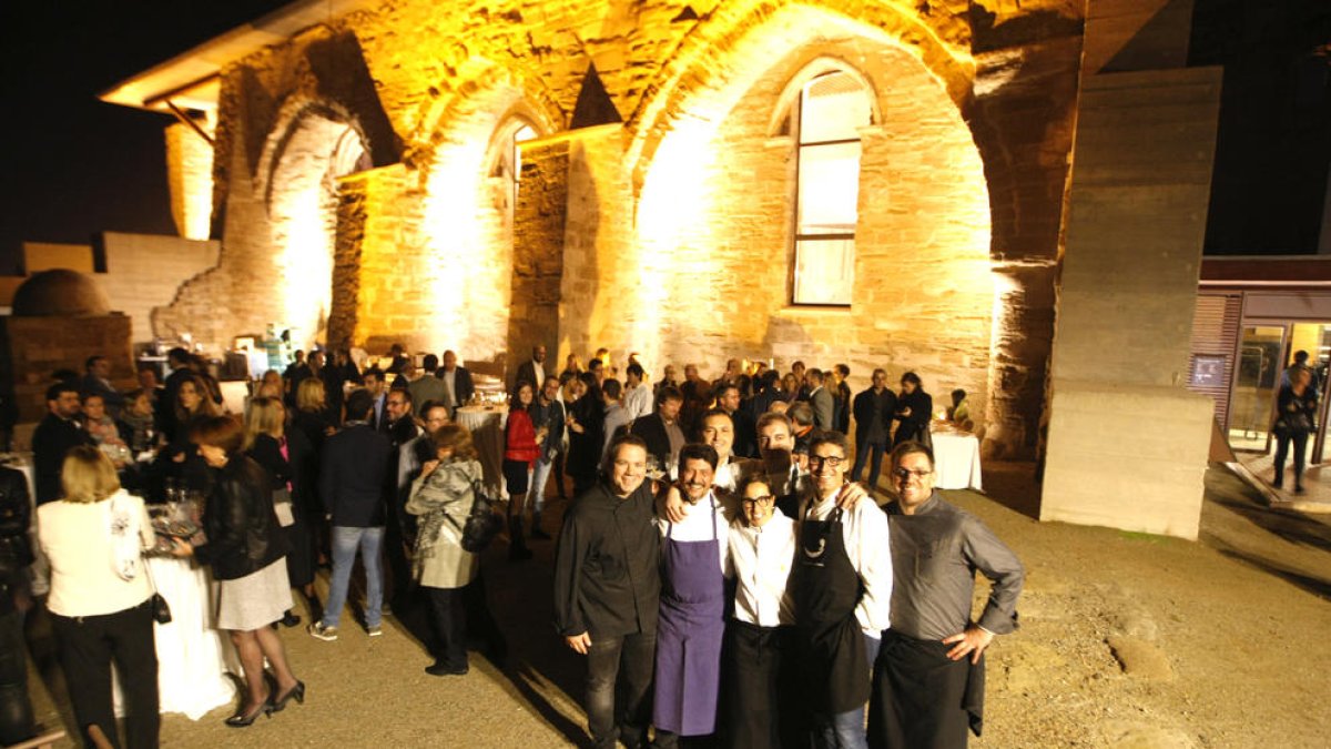 Un moment de la celebració del sopar, ahir a la nit, al Castell del Rei.