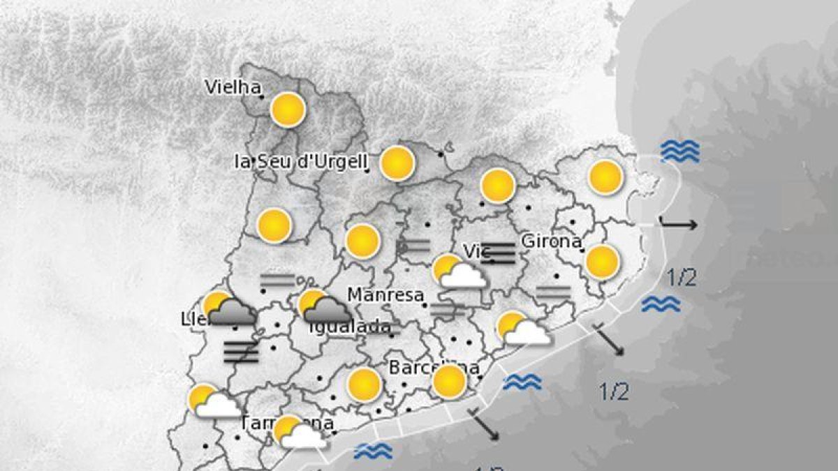 Boira a l'interior i sol a la resta per al pont de Tots Sants