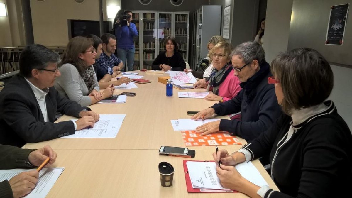 La reunió d’ahir de la comissió de carrers de la Paeria.