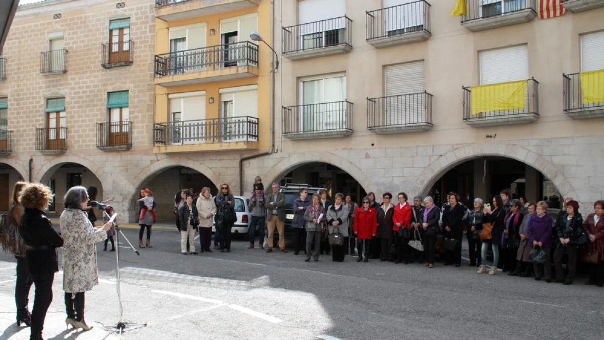 Imagen de un acto del día de la mujer trabajdora en la provincia de Lleida.