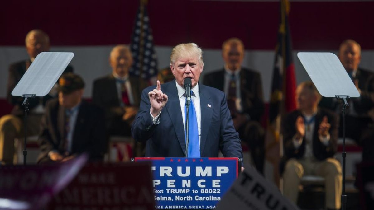 El candidat republicà a la presidència dels Estats Units, Donald Trump, durant un acte de campanya.