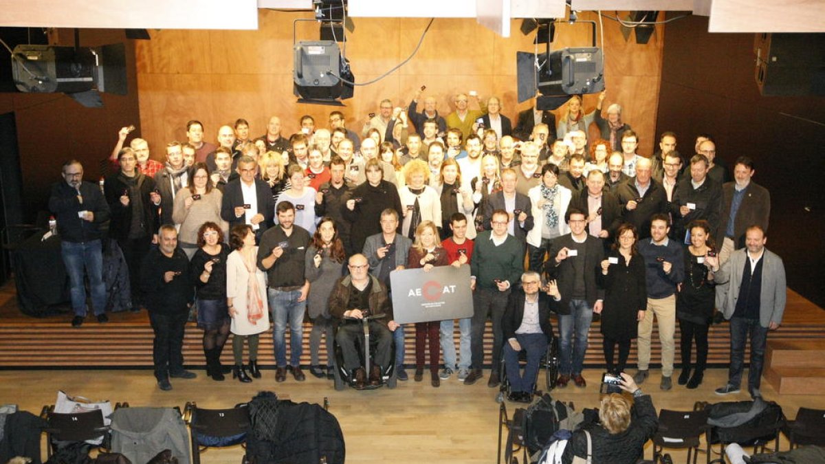 Acto de presentación de la Assemblea d’Electes de Catalunya, ayer en Lleida.