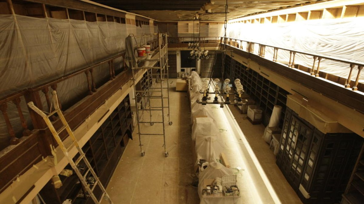 Avancen les obres a la biblioteca i l’hemeroteca de l’IEI