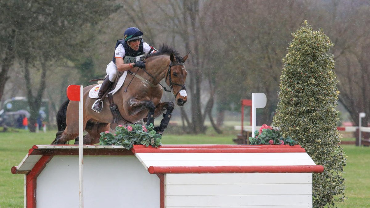 Albert Hermoso, montando a Hito CP durante una prueba internacional en Montelibretti.