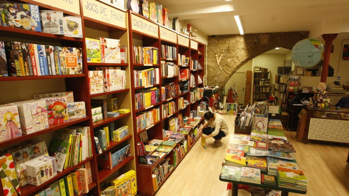Librería El Genet Blau de Lleida, una de las 46 de la provincia.