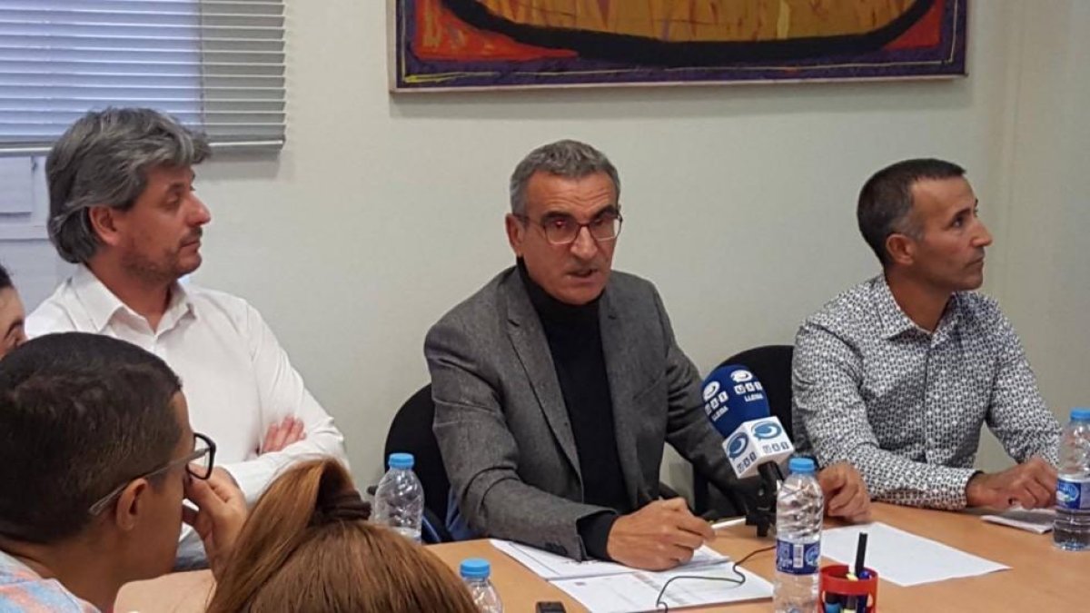 Guiteras, Gilabert y Serra ayer en el despacho de ERC.