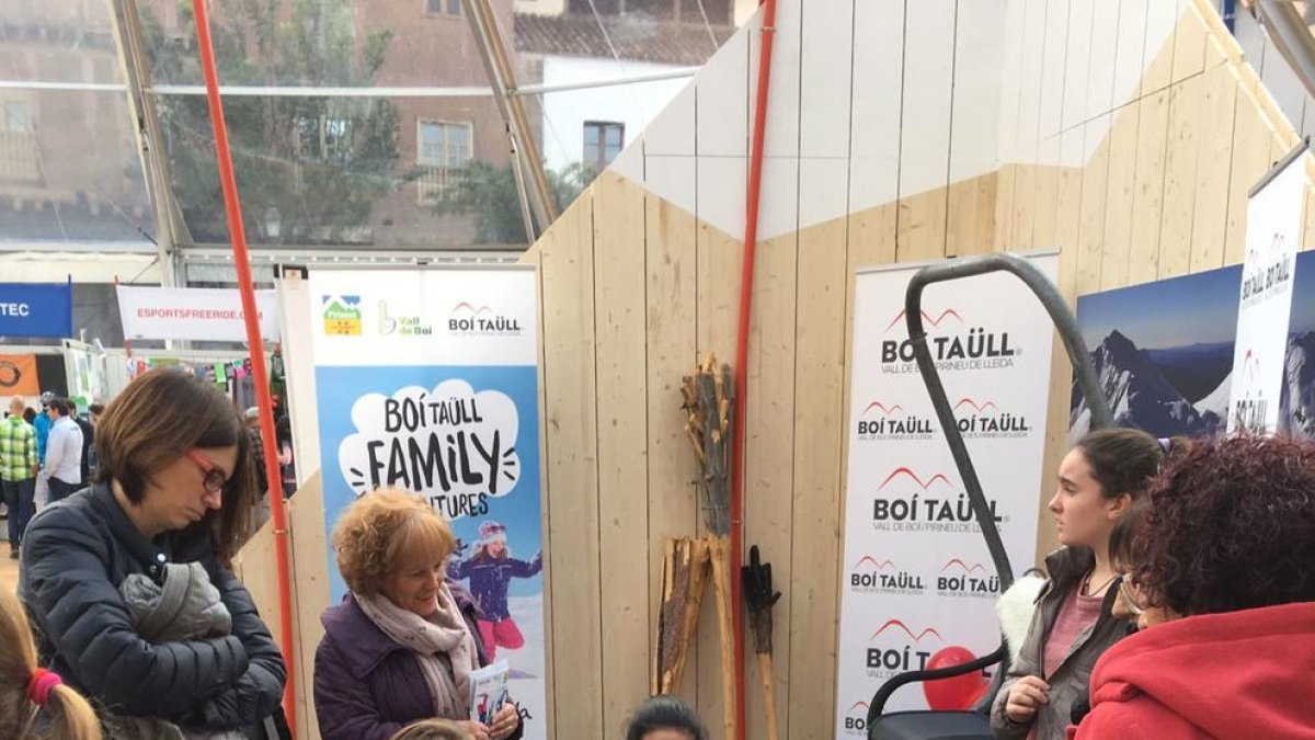 Imatge de l’estand de Boí Taüll ahir a la fira de l’esquí.