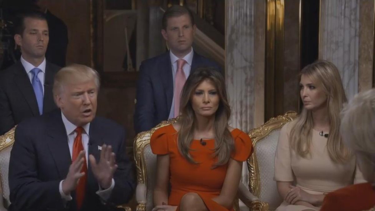 Un momento de la primera entrevista a Donald Trump como presidente electo de EEUU.