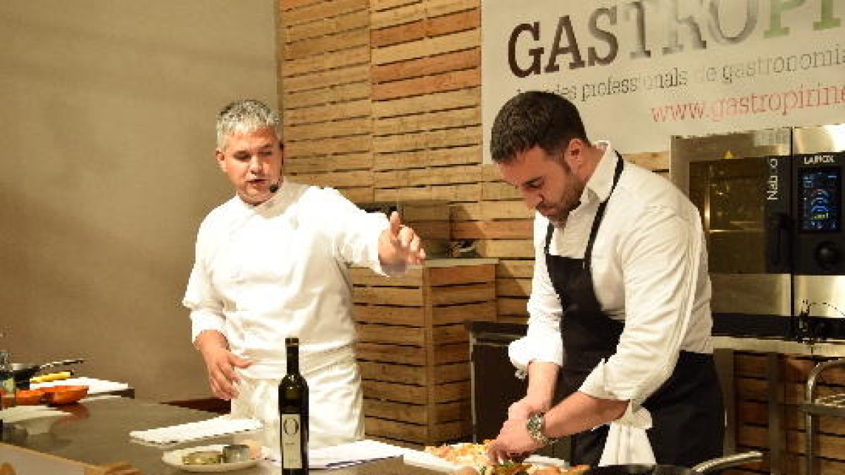 Un momento de la demostración de Nandu Jubany ayer en La Seu.